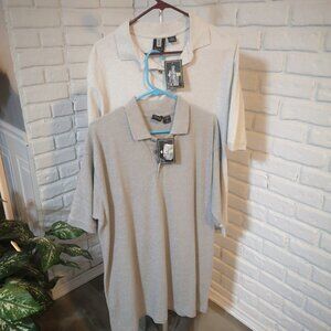 NWT 2 - Hartwell Men's Short Sleeve Polos (1 is Light Grey & 1 is Medium Grey)